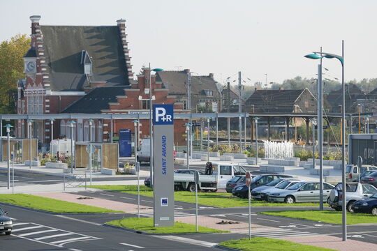 Photo du parking relais de Saint-Amand-les-Eaux.